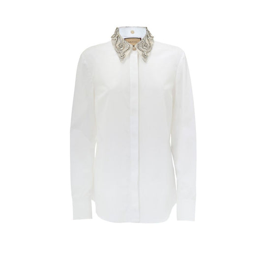 Gucci White Cotton Dress Shirt