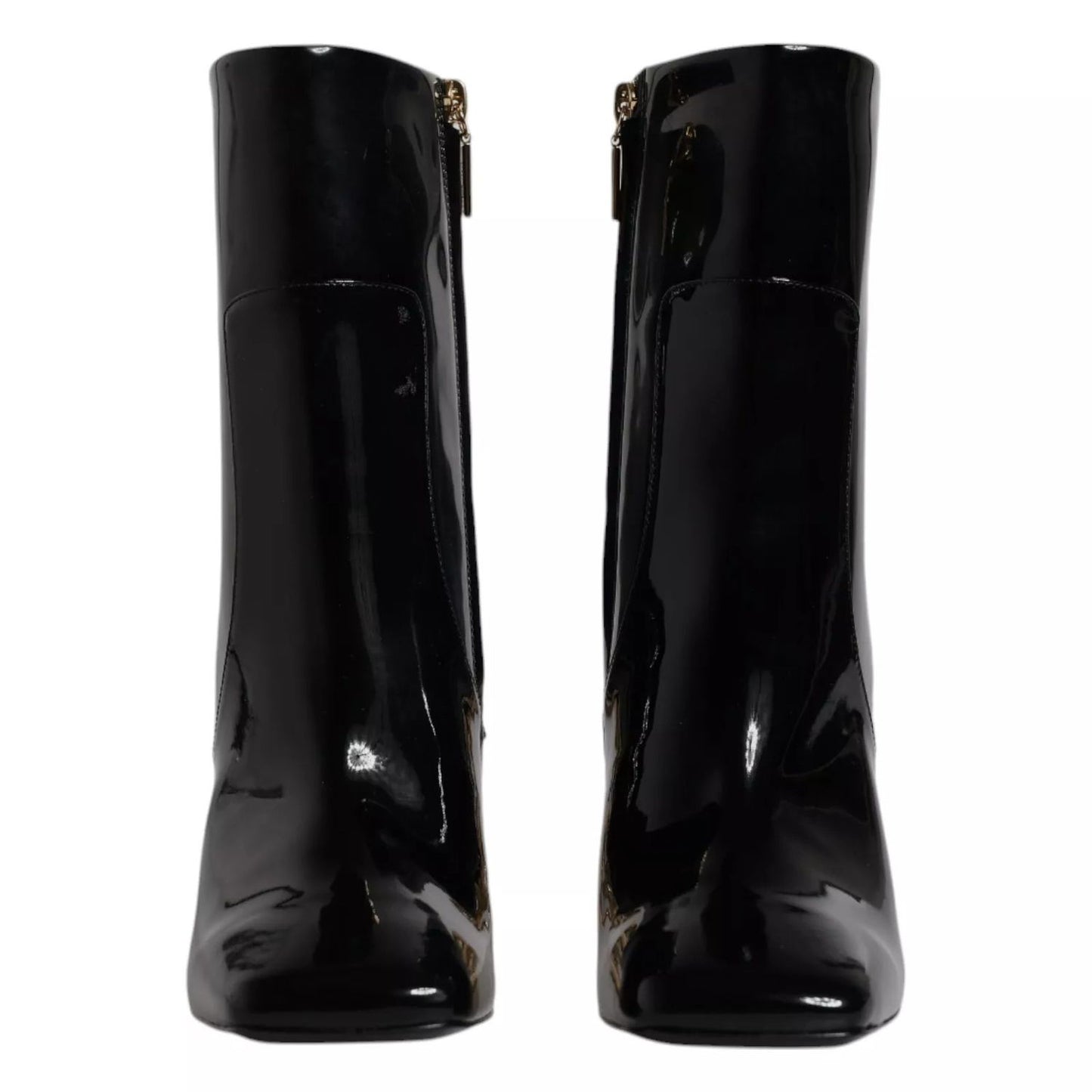 Dolce & Gabbana Black Jackie Leather Mid Calf Boots Shoes