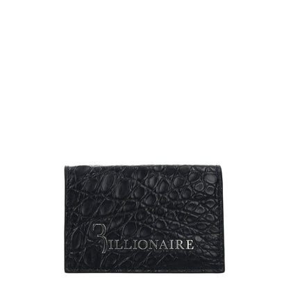 Billionaire Italian Couture Blue Crocodile Cardholder