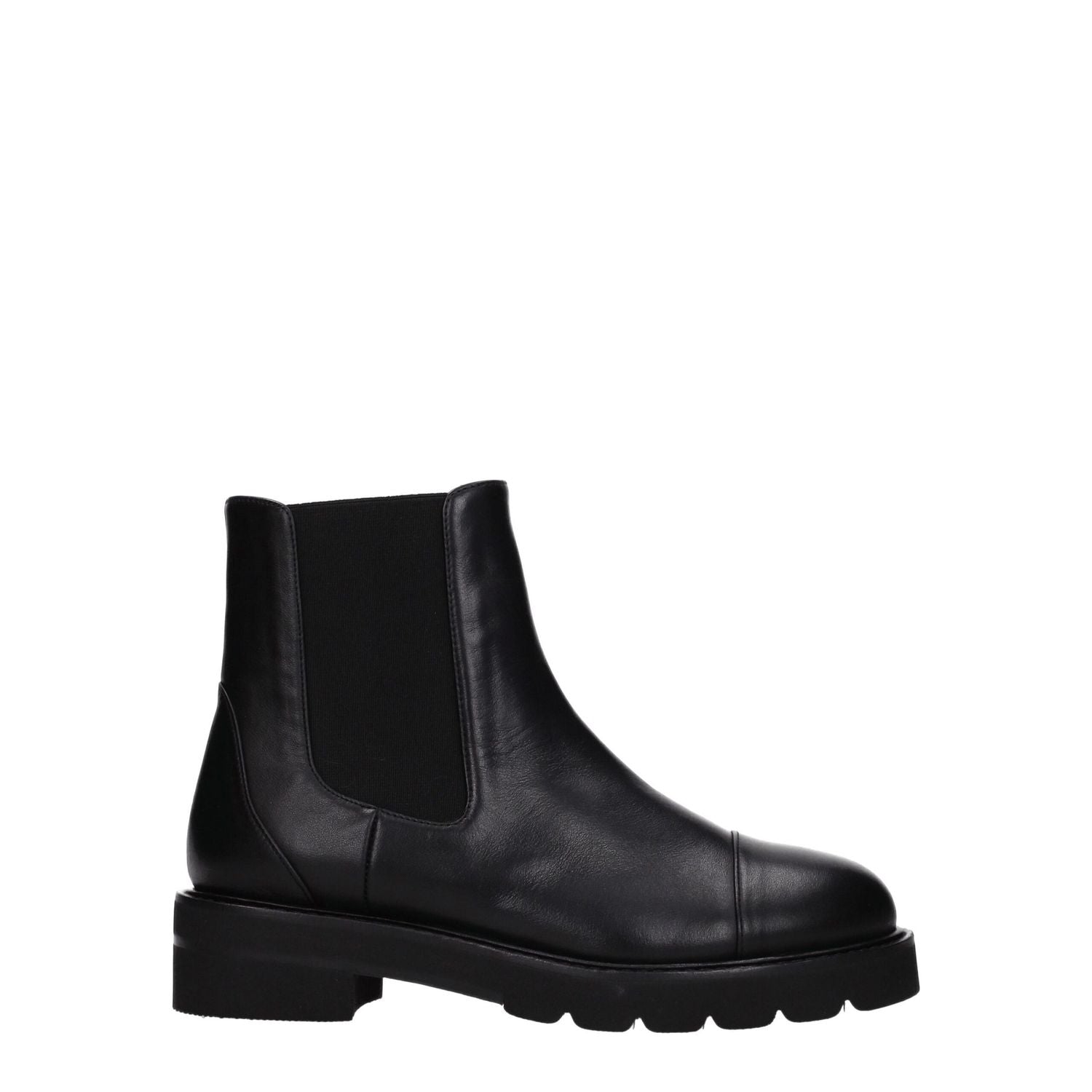 Stuart Weitzman Black Leather Ankle Boots