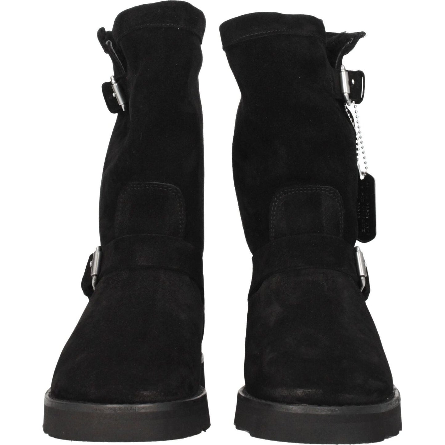 Kenzo Black Leather Ankle Boots KE-8547255189769-EU37/US7