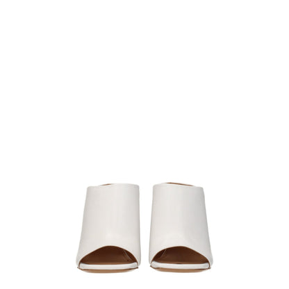 Off-White White Leather Platform Sandals, open toe high heel, casual style, MPN OWIH048LEA0020372, white leather shoe sole, 10.5 cm heel