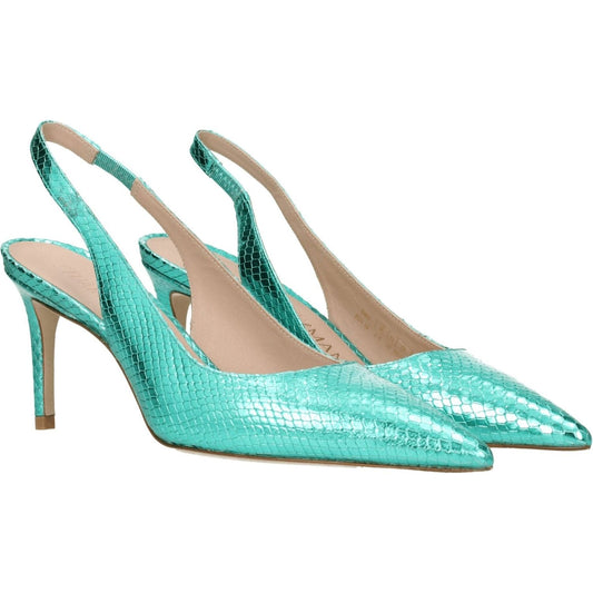 Stuart Weitzman Green Leather High Heel Pumps ST-8547288121609-EU37/US7
