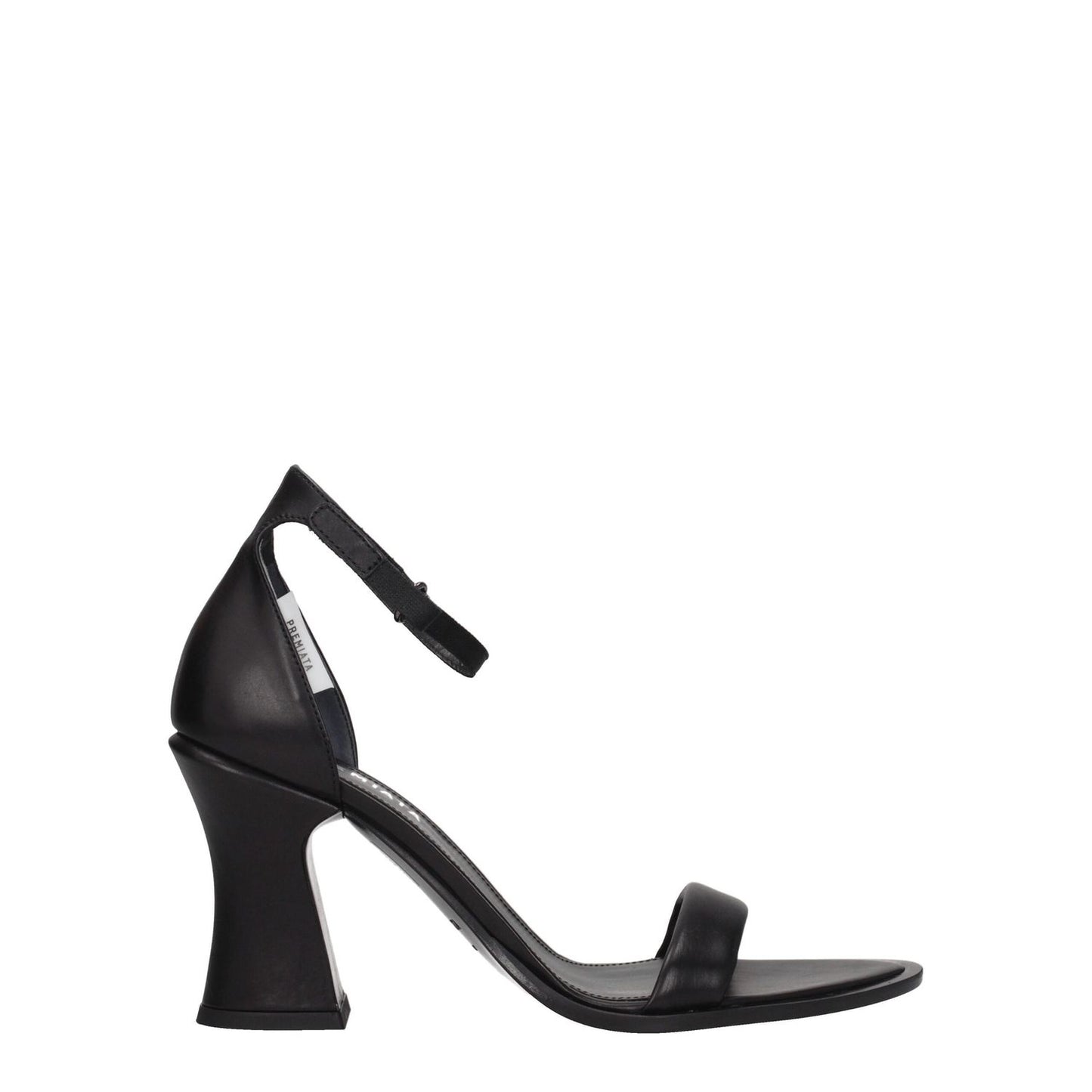 Premiata Black Leather Flat Sandals
