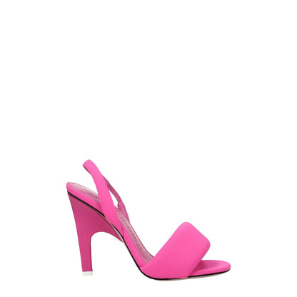 The Attico Pink Fabric Stiletto Heel Sandals