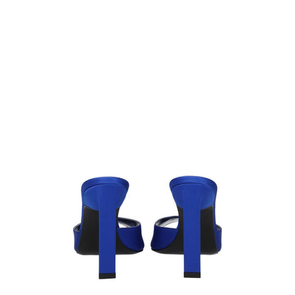 The Attico Blue Satin Stiletto Heel Sandals
