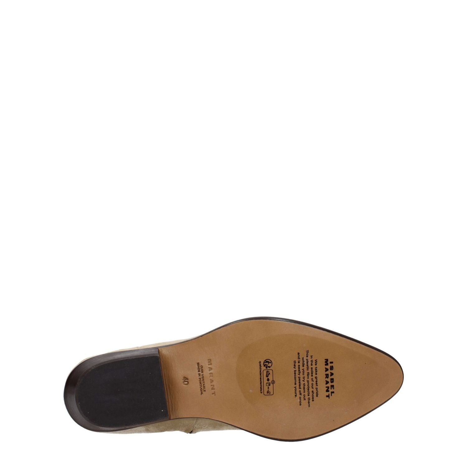 Isabel Marant Beige Leather Ankle Boots