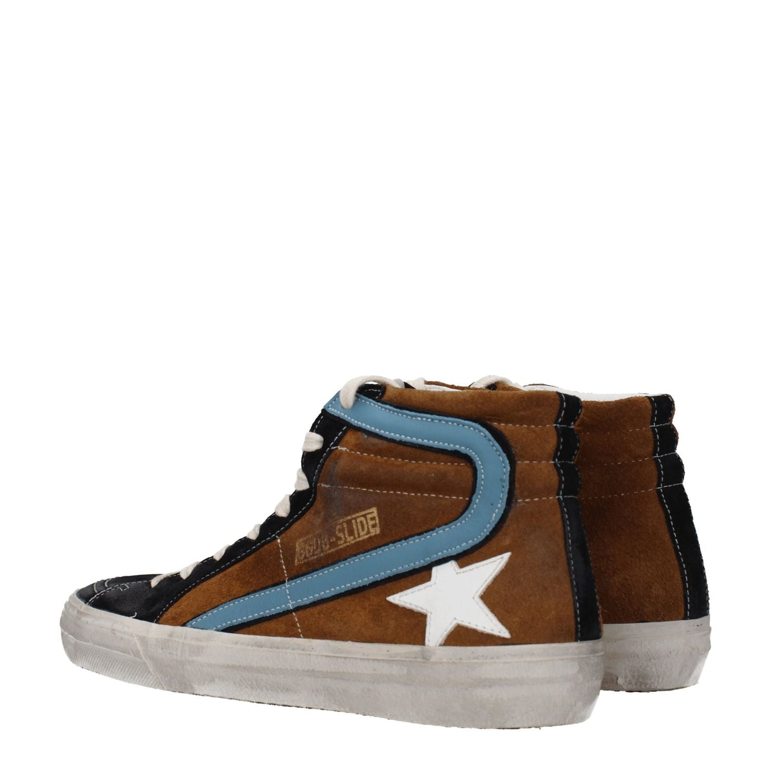 Golden Goose Brown Leather High Top Sneakers