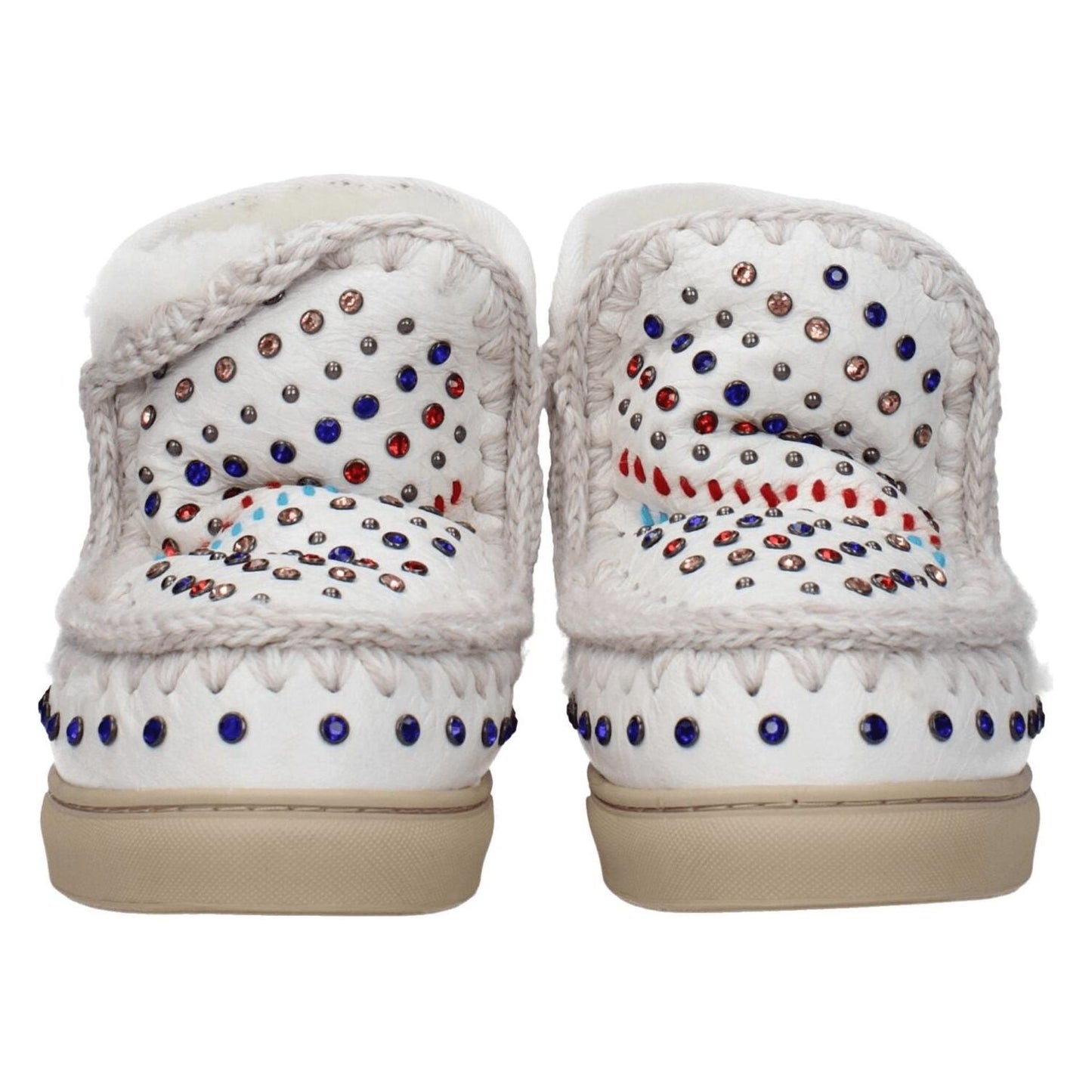 Mou White Leather Ankle Boots MO-8547457007881-EU36/US6