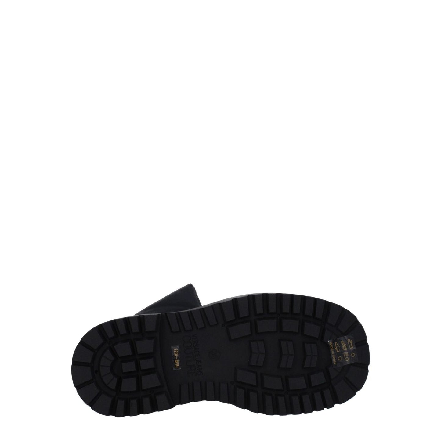Versace Jeans Black Polyethylene Ankle Boots