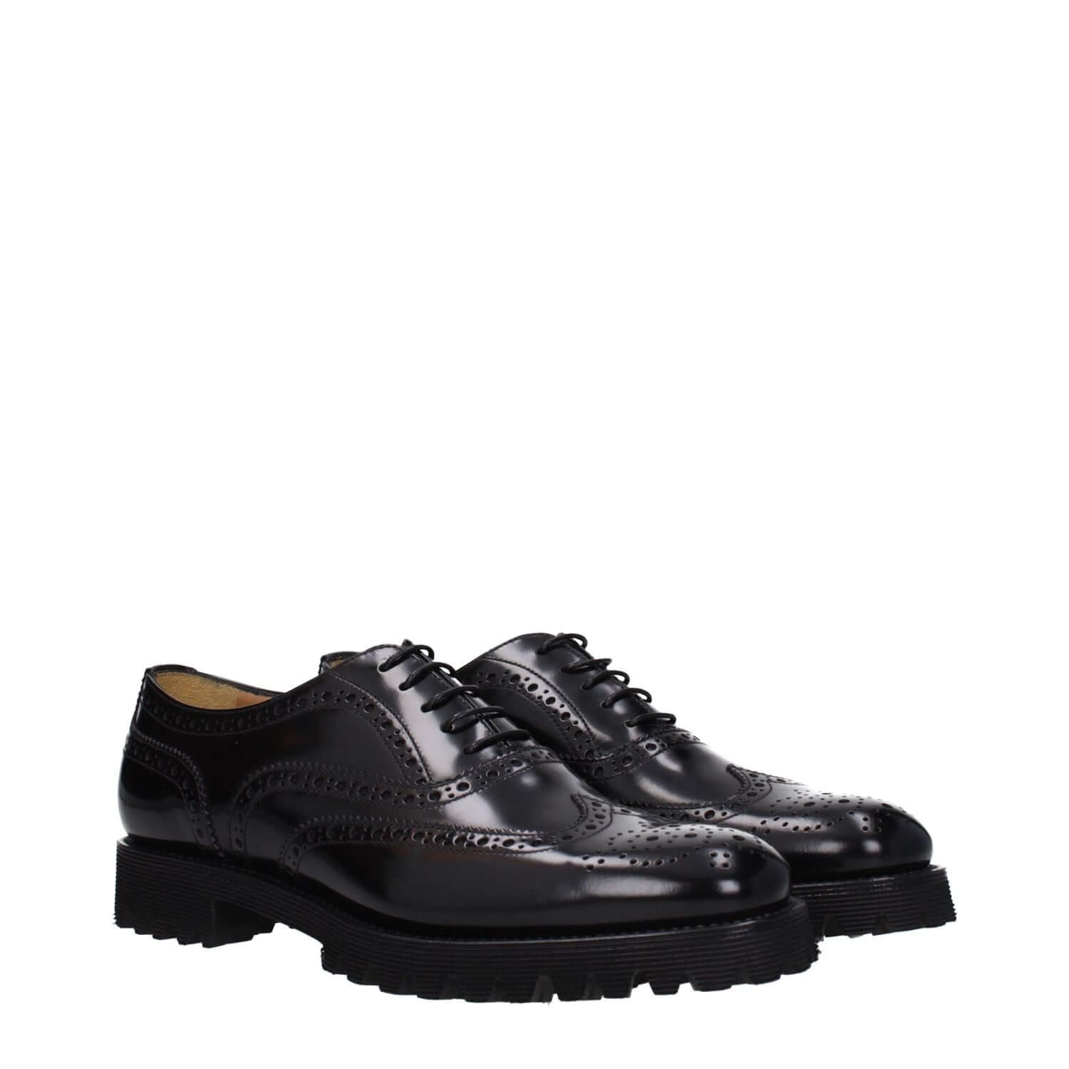 Church's Black Leather Oxfords And Derbies