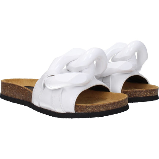 Jw Anderson White Leather Slippers Sandals JW-8609858846985-EU35/US5