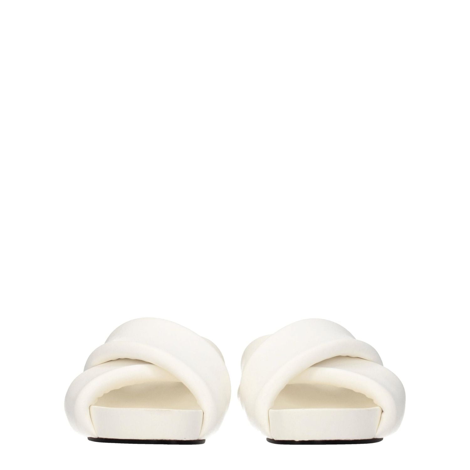 Jil Sander White Leather Slippers