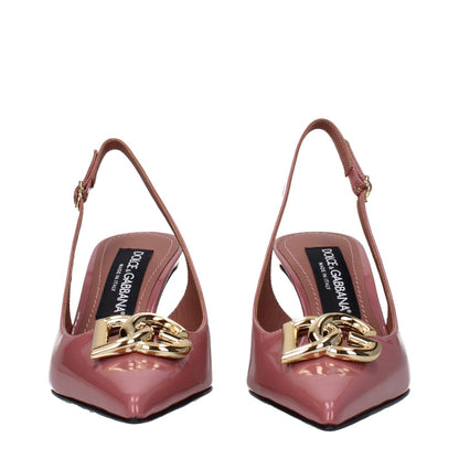 Dolce & Gabbana Pink Leather High Heel Pumps