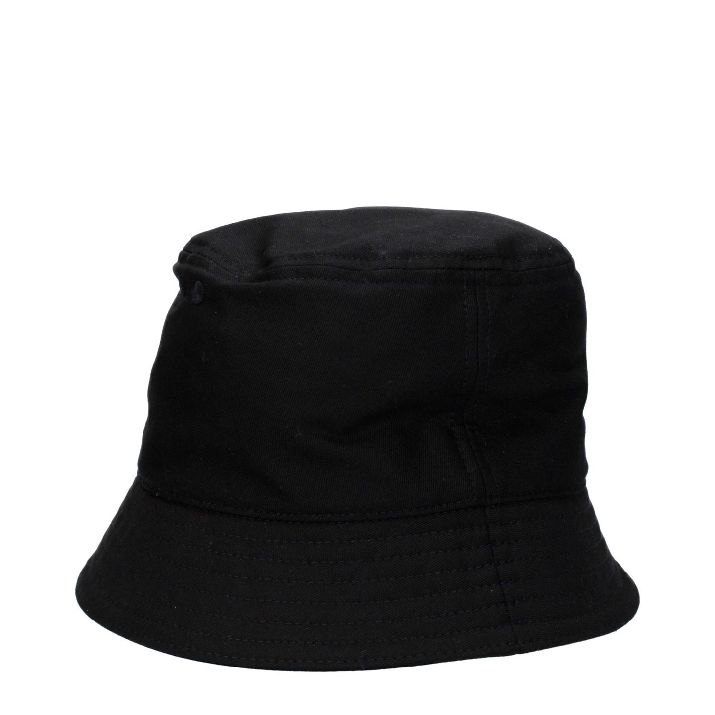 Valentino Garavani Black Cotton Bucket Hat with front logo, casual style, made of 98% cotton and 2% elastane, MPN HGA11UXI0NI.