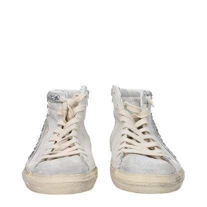 Golden Goose White Leather High Top Sneakers