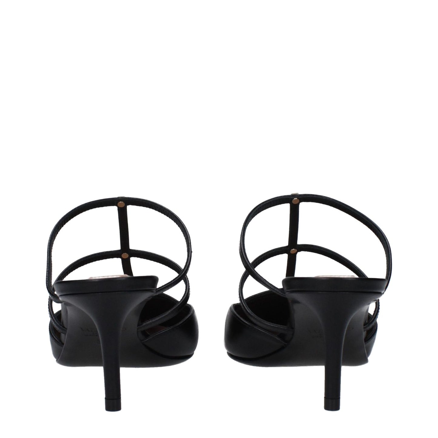 Valentino Garavani Black Leather Sandals