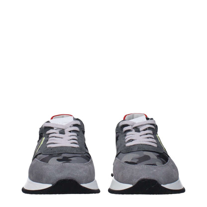 Philippe Model Gray Fabric Sneakers with front and back logos, side detail, and camouflage design, MPN TYLUCPTB226, code F83306.