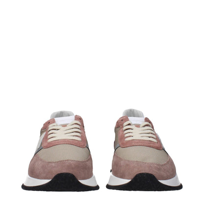 Philippe Model Beige Fabric Low Top Sneakers with front logo, back logo, and side detail, MPN TYLUW0TB242 code F83305