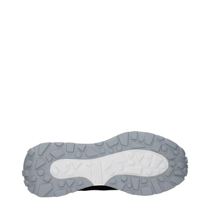 Underside view of Philippe Model Black Fabric Athletic Sneakers with detailed tread design.