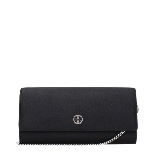 Tory Burch Black Leather Clutch Bag