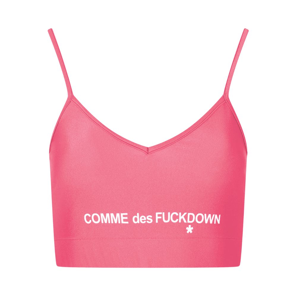 Comme Des Fuckdown Pink Polyester Women Top