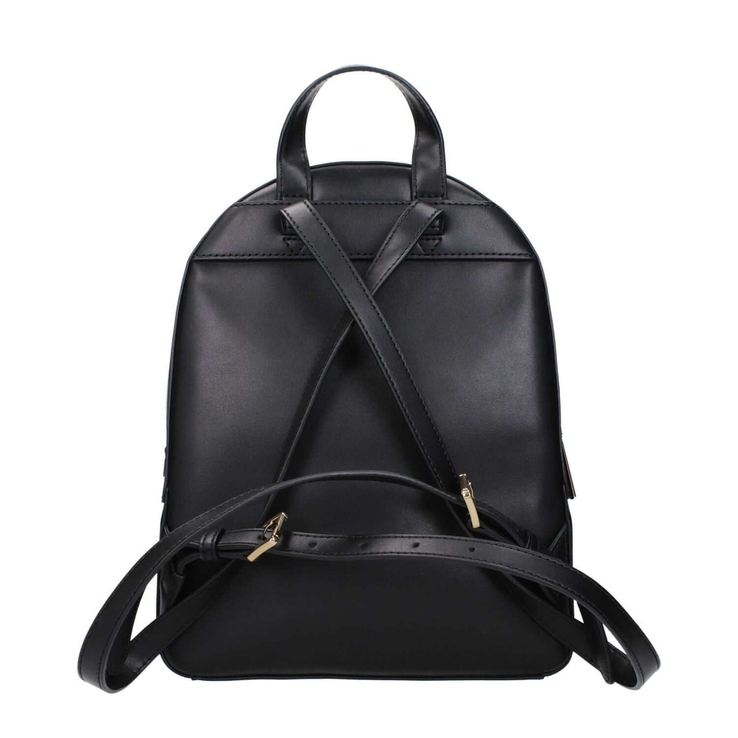 Michael Kors Black Leather Backpack with adjustable straps and front logo, MPN 35S2G8TB2LBLACK, code F83865, sleek design for style and function.