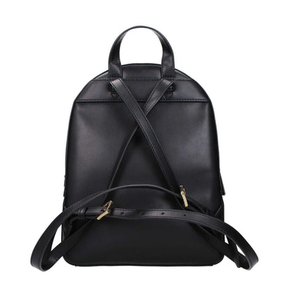 Michael Kors Black Leather Backpack with adjustable straps and front logo, MPN 35S2G8TB2LBLACK, code F83865, sleek design for style and function.