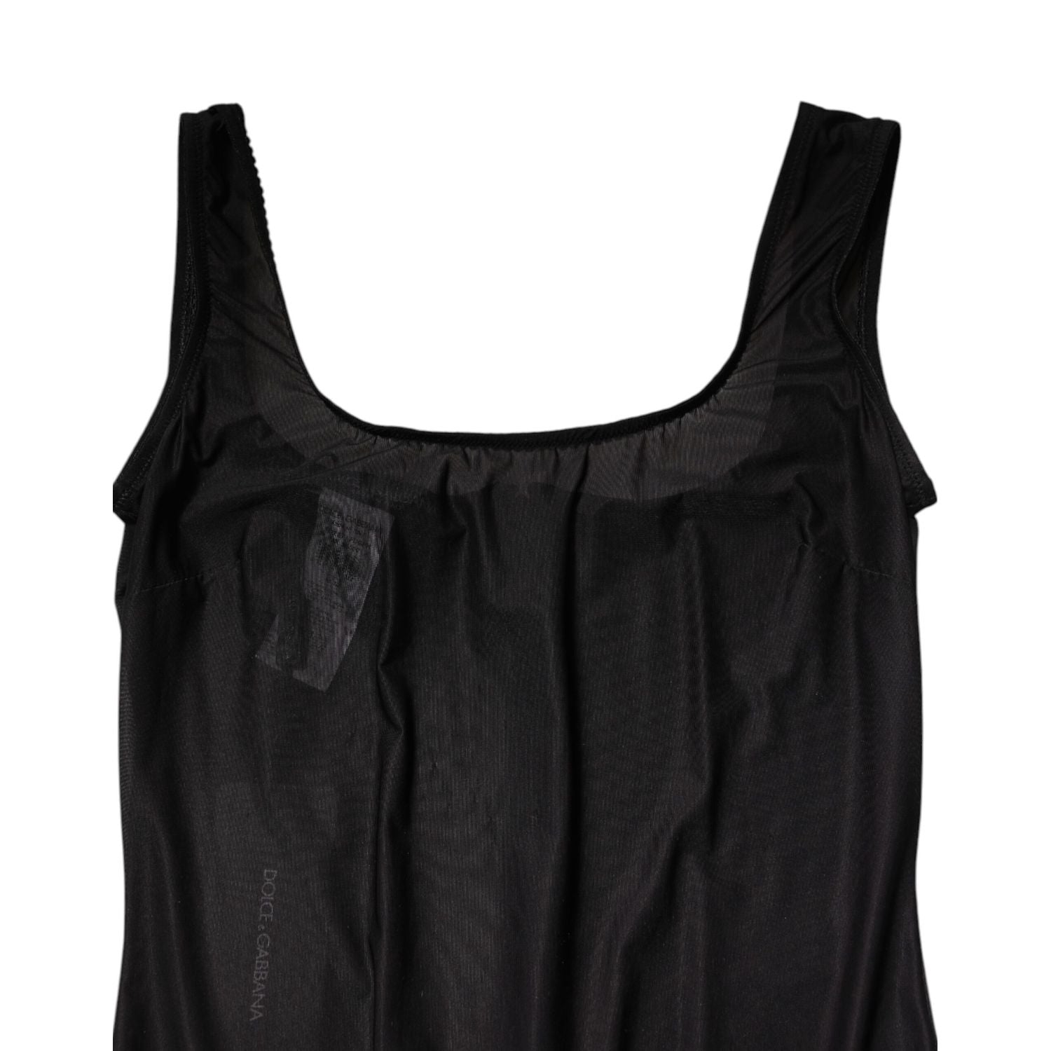 Dolce & Gabbana Black Nylon Sleeveless Round Neck Tank Top