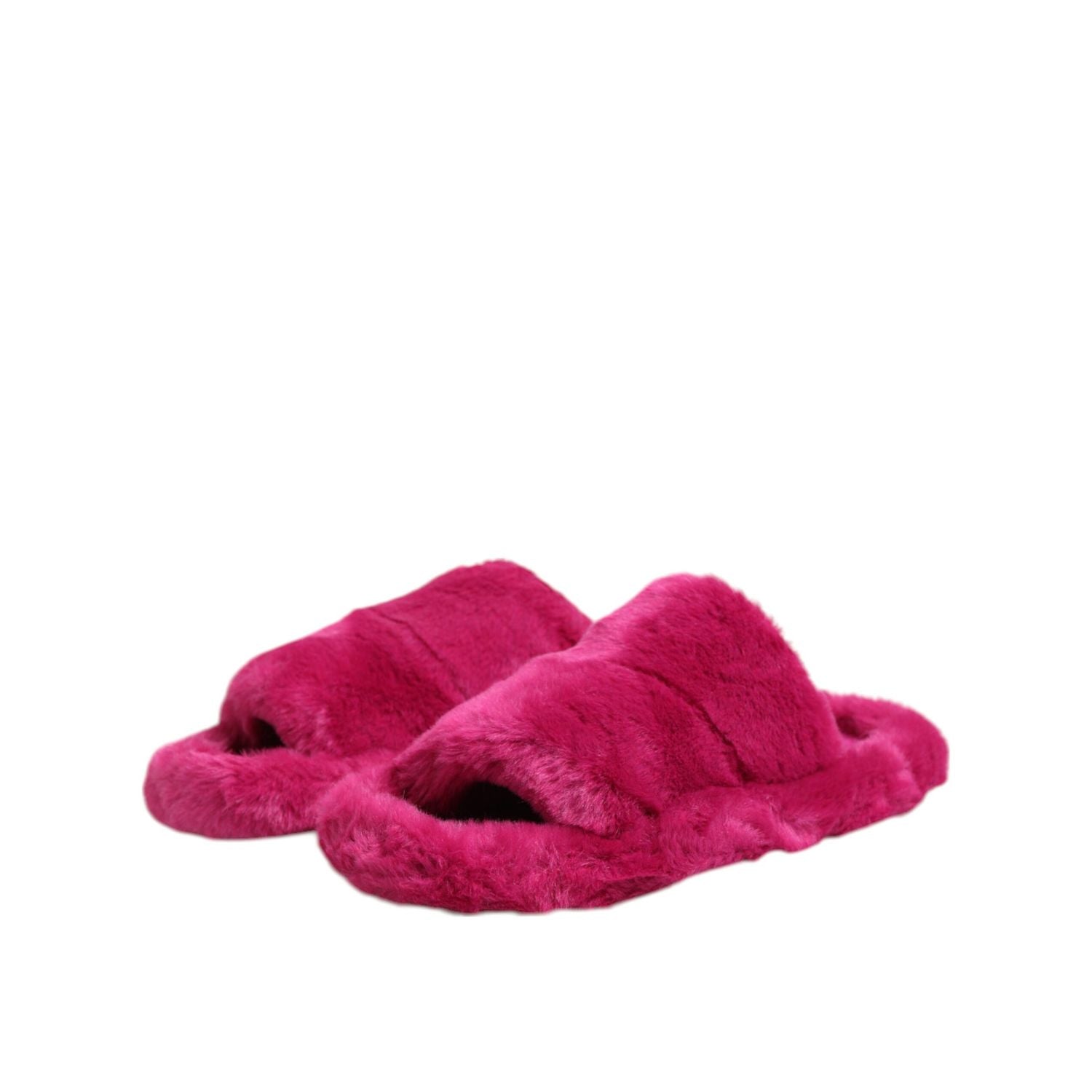 Dolce & Gabbana Pink Acrylic Faux Fur Mens Flats Sandals Shoes