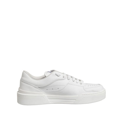 Dolce & Gabbana White Miami Leather Low Top Sneakers Shoes
