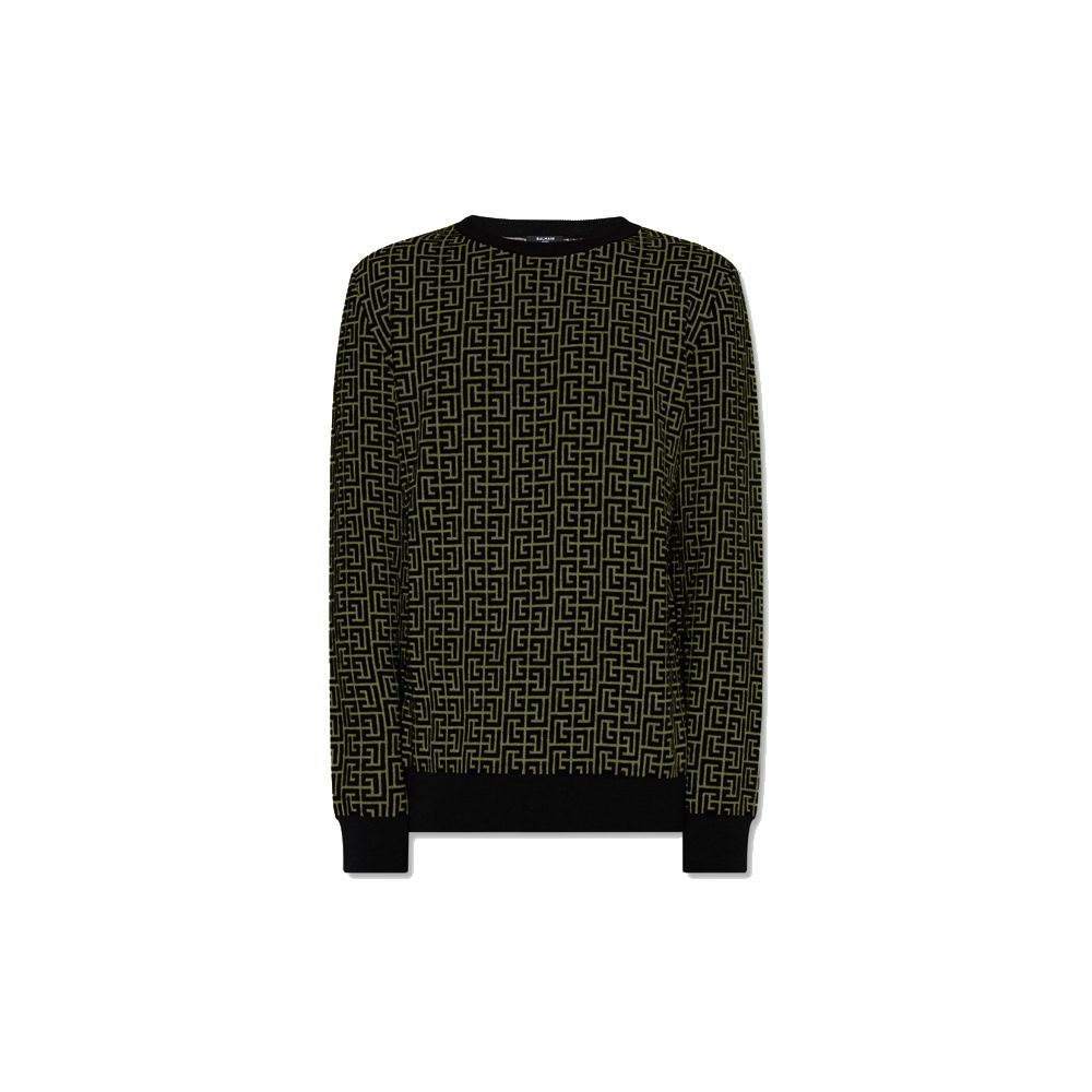 Balmain Green Wool Sweater