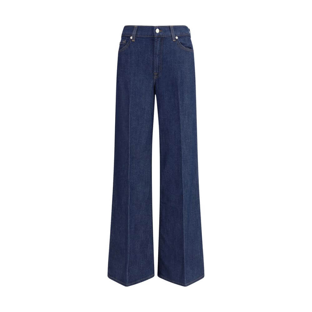 7FOR Blue Cotton Jeans Denim