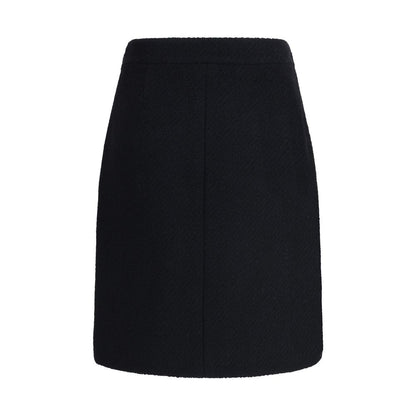 Chloé Black Wool Midi Skirt