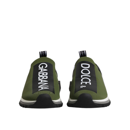 Dolce & Gabbana Green Logo Low Top Sorrento Men Sneakers Shoes