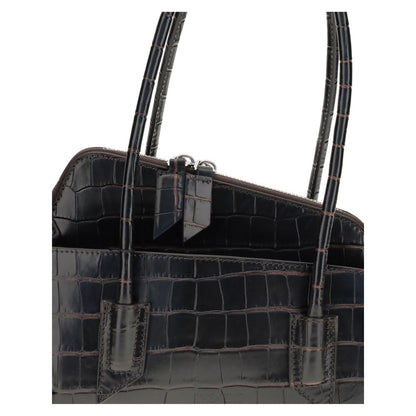 The Attico Black Calf Leather Bos Taurus Shoulder Bag