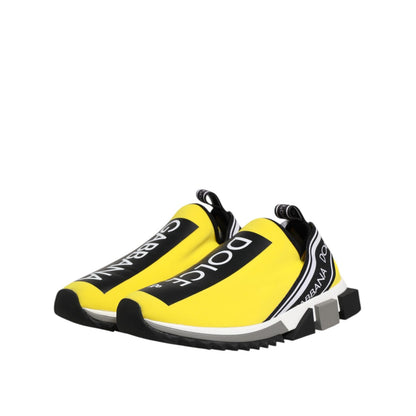 Dolce & Gabbana Yellow Logo Low Top Sorrento Sneakers Shoes
