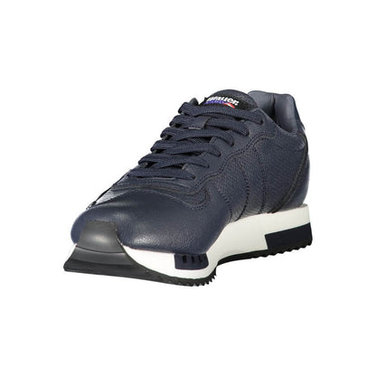 Blauer Blue Leather Men Sneaker with sporty silhouette and iconic logo, showcasing urban style and comfort for modern men.