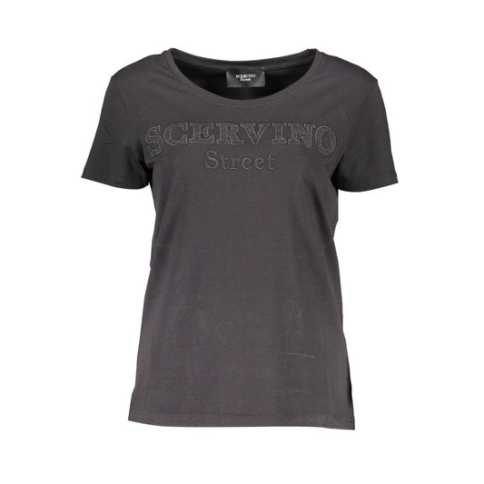 Scervino Street Black Cotton T-Shirt