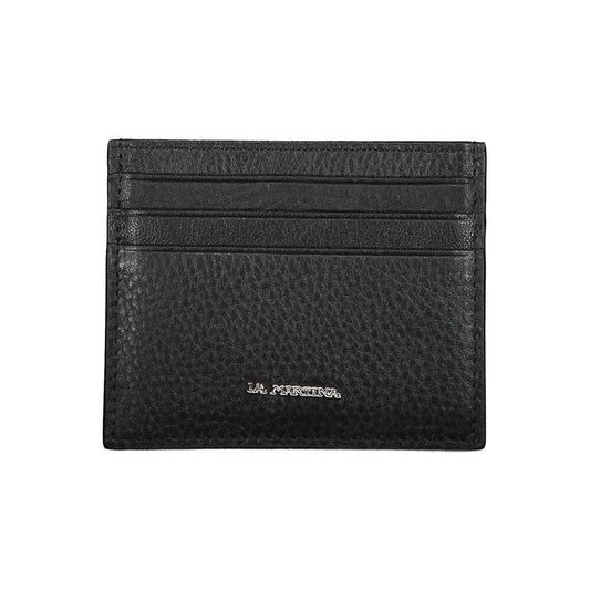 La Martina Black Leather Wallet