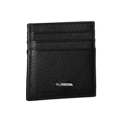 La Martina Black Leather Wallet