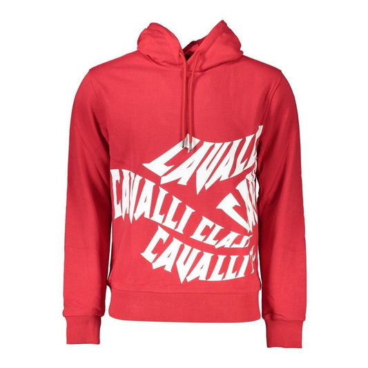 Cavalli Class Red Cotton Men Sweater