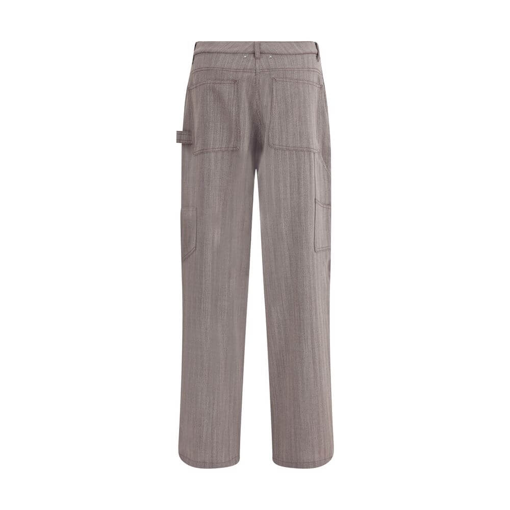 Golden Goose Brown Fleece Wool Casual Pants