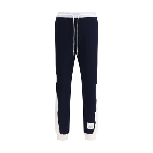 Thom Browne Blue Cotton Joggers (Workout Pants)