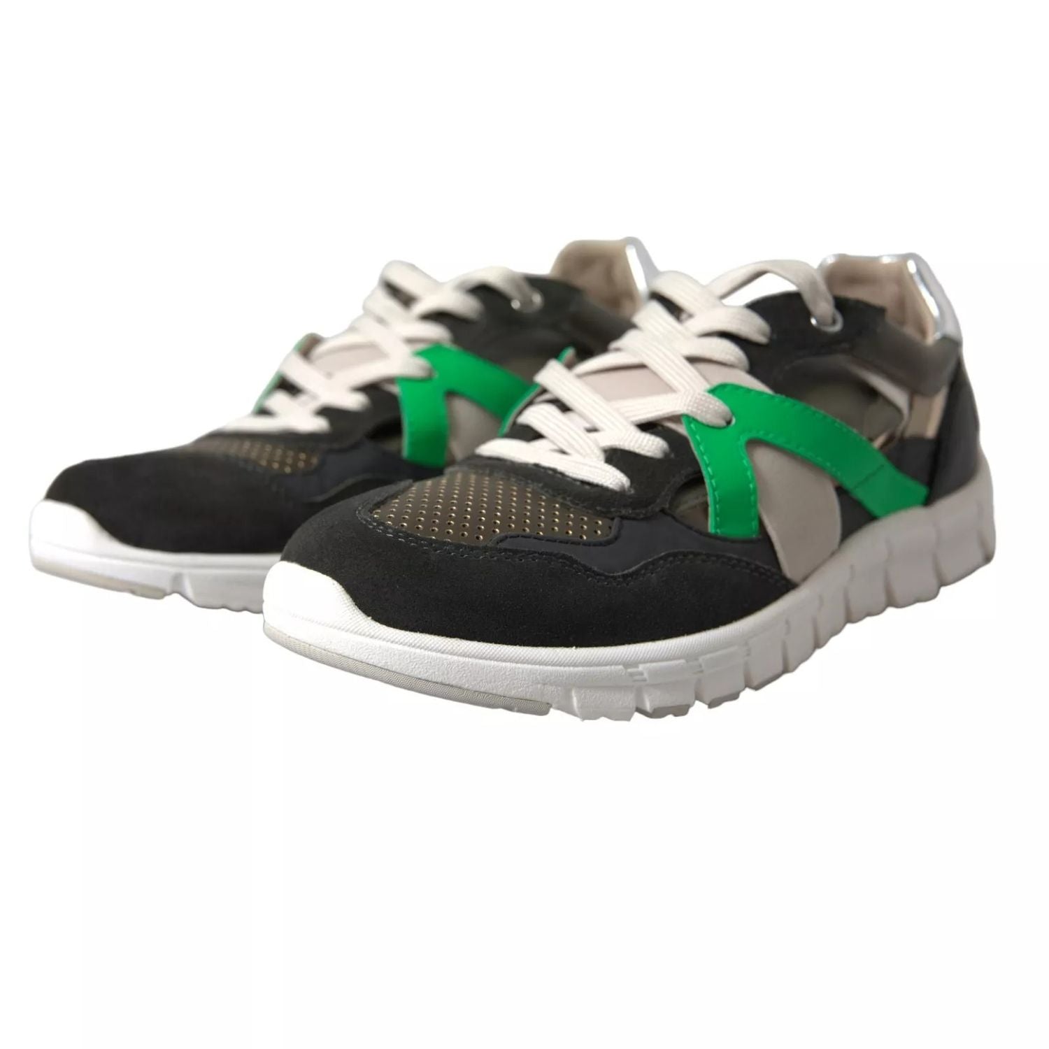 Dolce & Gabbana Sneakers Multicolor Leather Suede Shoes