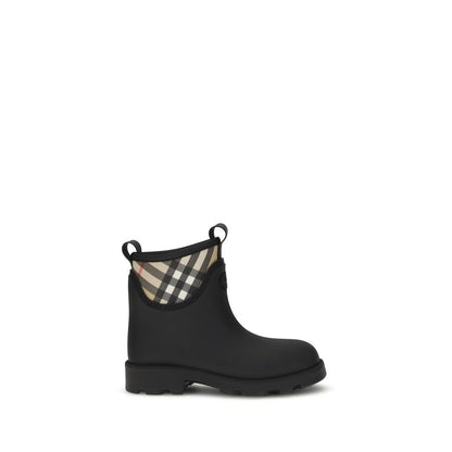 Burberry Black Rubber Ankle Boots