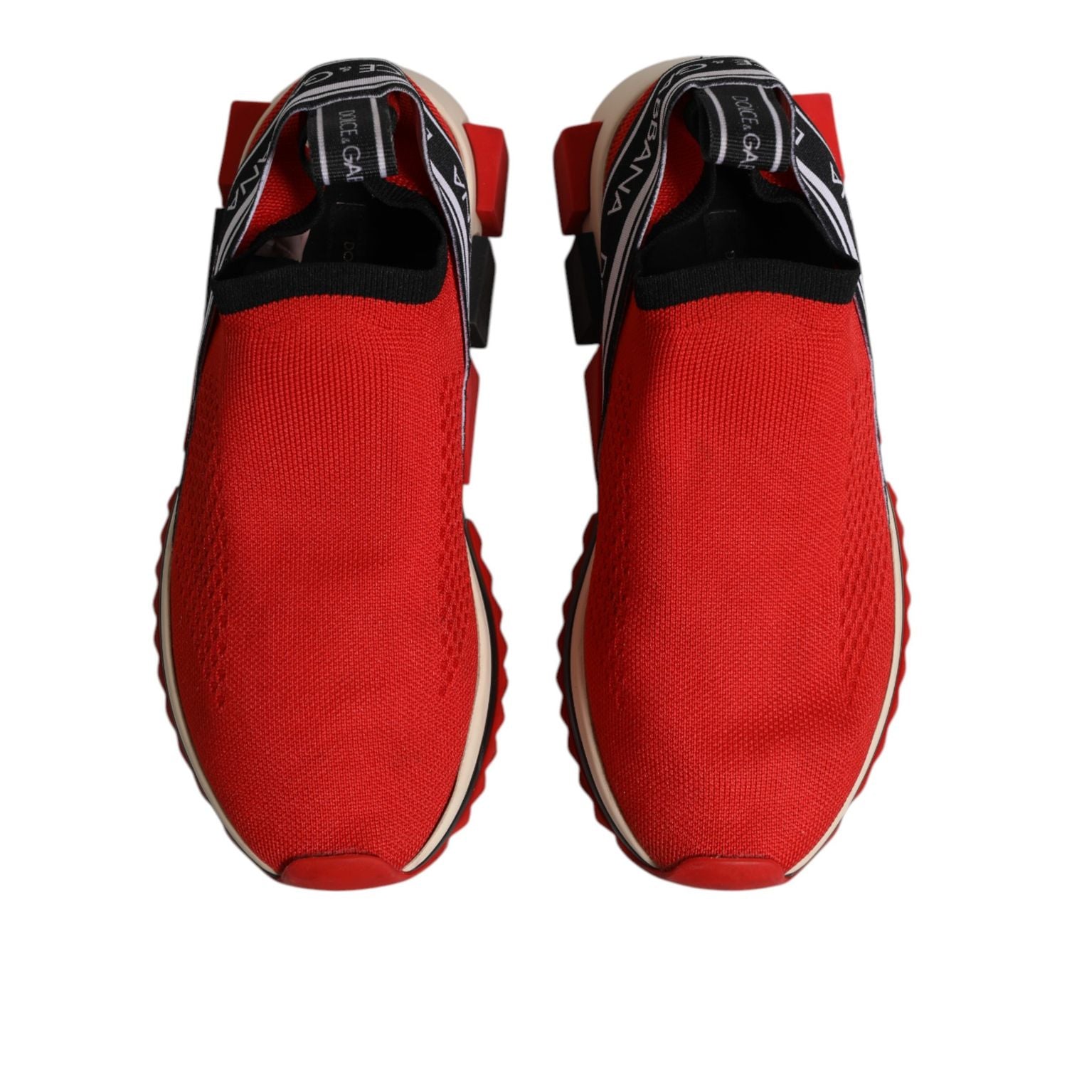 Dolce & Gabbana Red Sorrento Slip On Low Top Sneakers Shoes