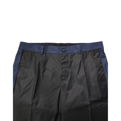 Dolce & Gabbana Gray Blue Cotton 3/4 Chinos Crop Trouser Pants