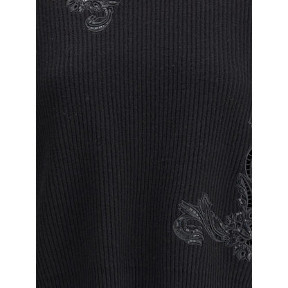 Versace Barocco Leaf Embroidered Sweater