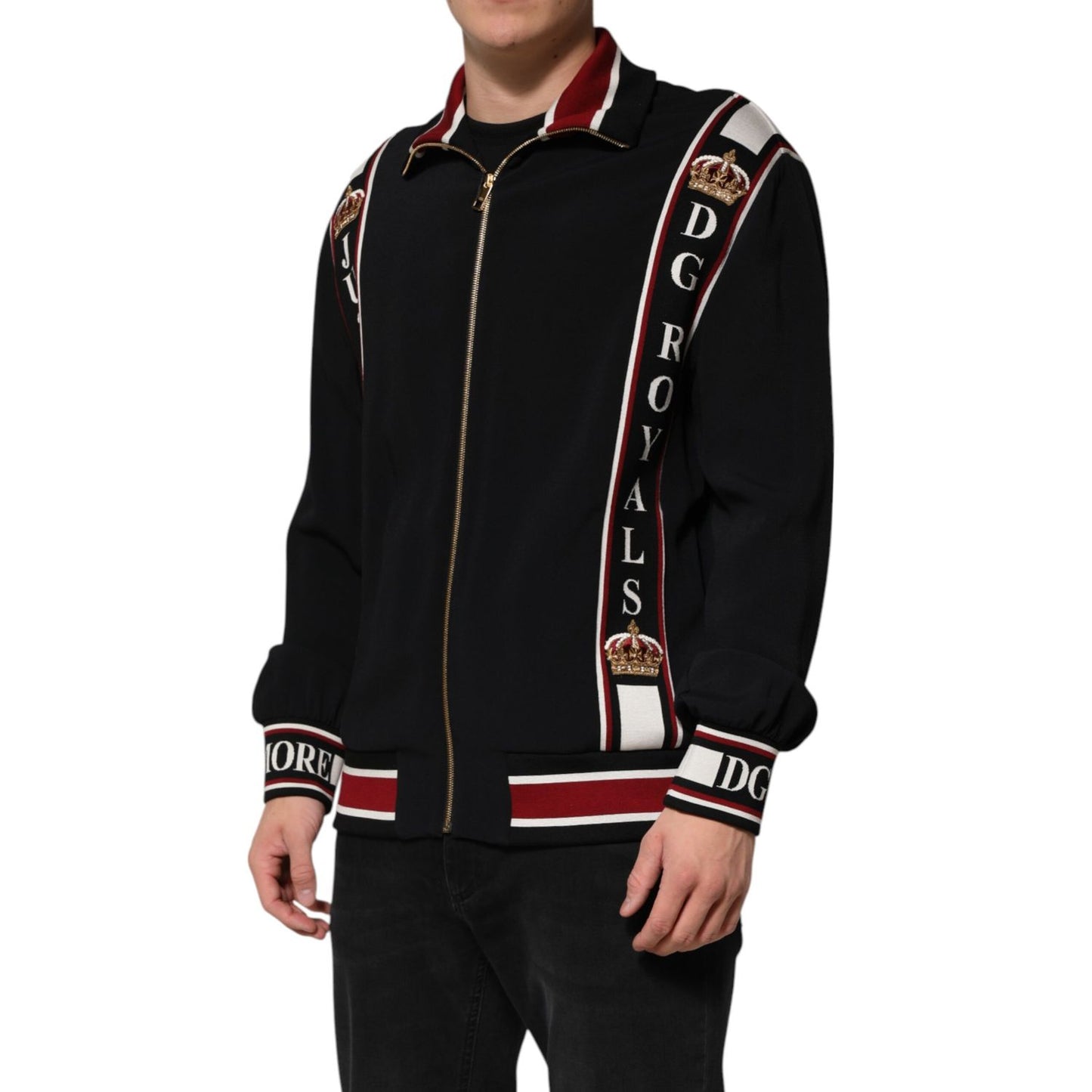 Dolce & Gabbana Black DG King Full Zip Sweatshirt Sweater